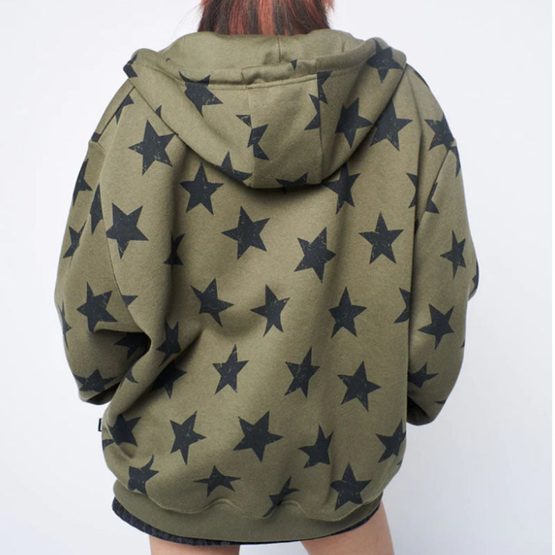 Anouk Sabatier | Star Print Hooded Zip-Up Hoodie For Women