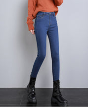 Elise Chambord | High Waist Fleece-Lined Skinny Denim Pants For Women