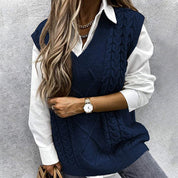 Valentina Sorel | Cable Knit Sweater Vest For Women