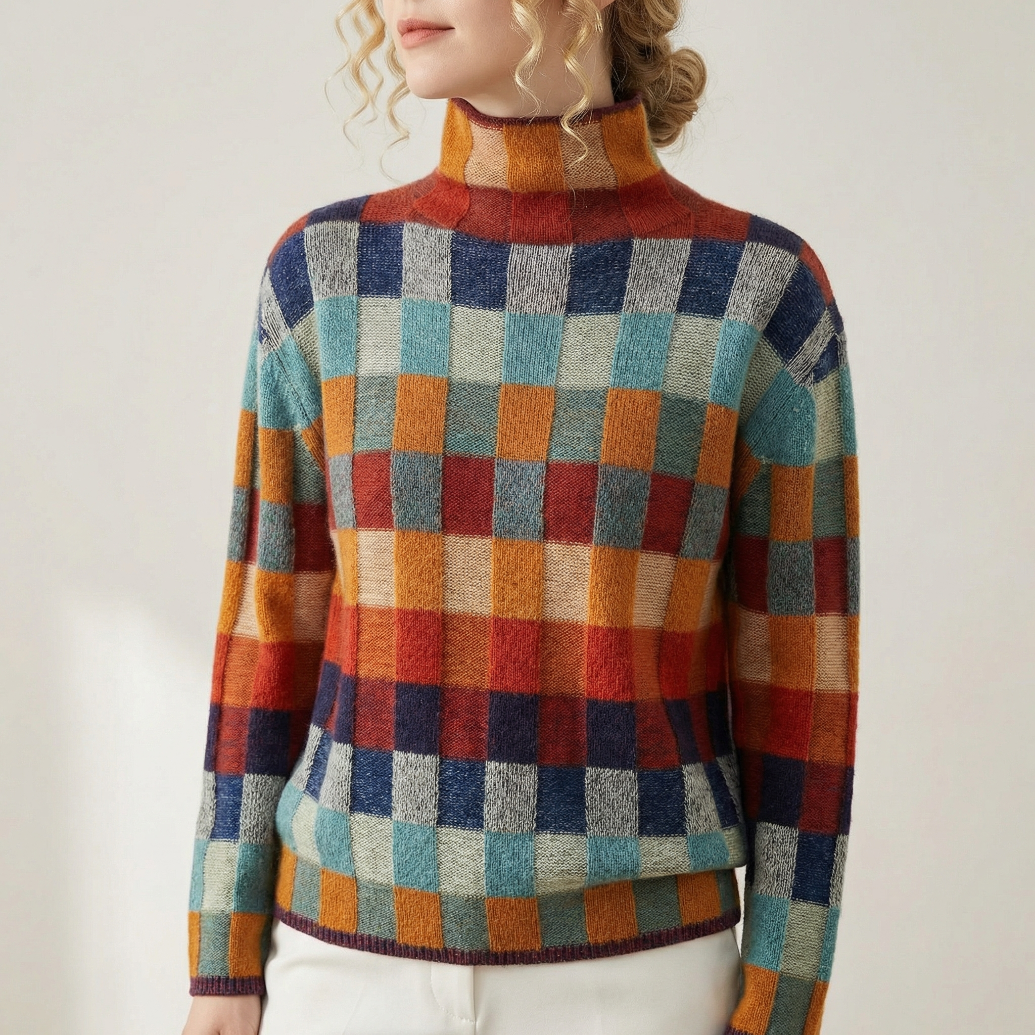Beatrice Langmore | Valencia Cashmere Blend Turtleneck Sweater For Women