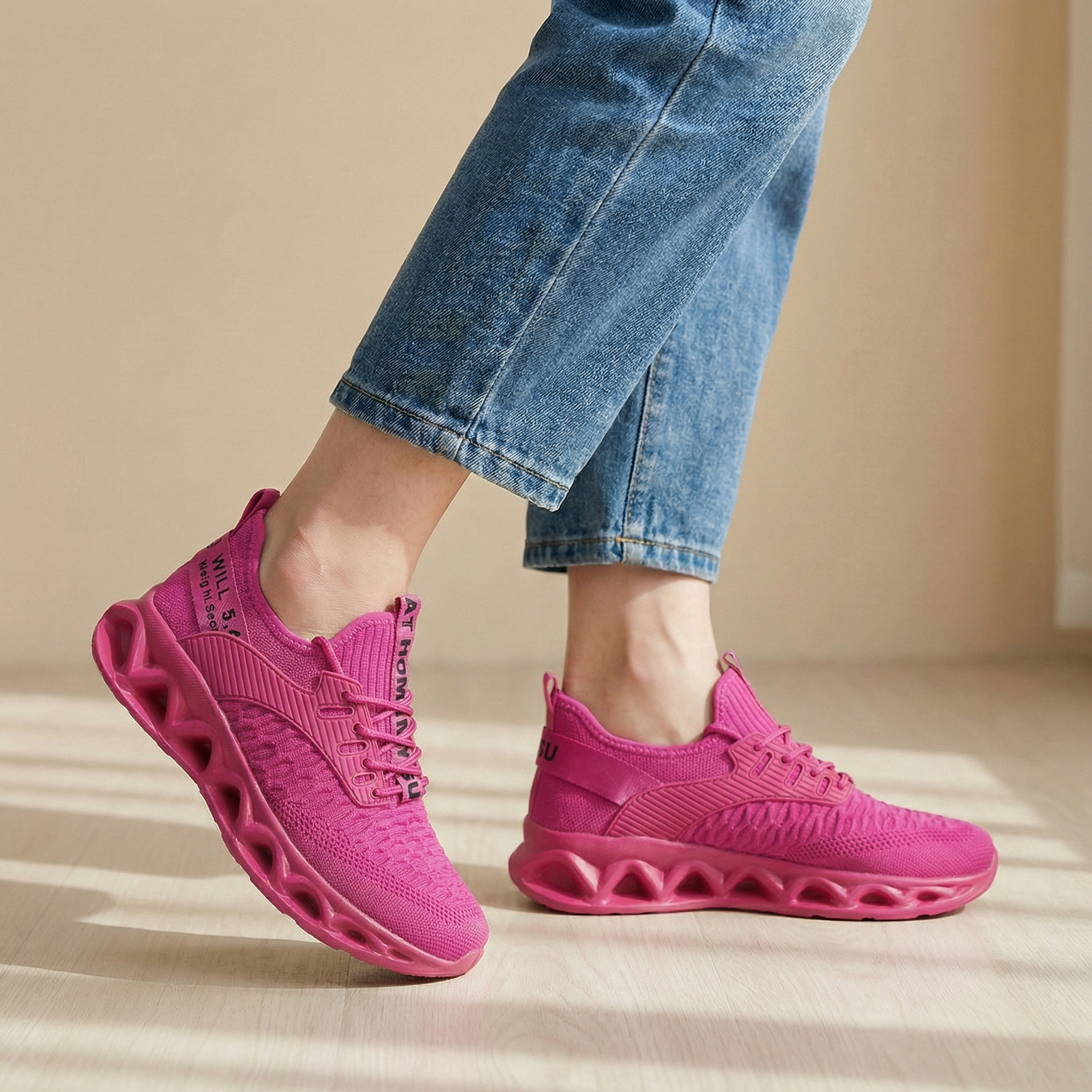 Britta Halloran | Hot Pink Orthopedic Sneakers For Women