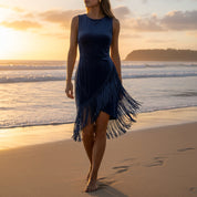 Serena Dunbar | Fringe Midi Dress For Women