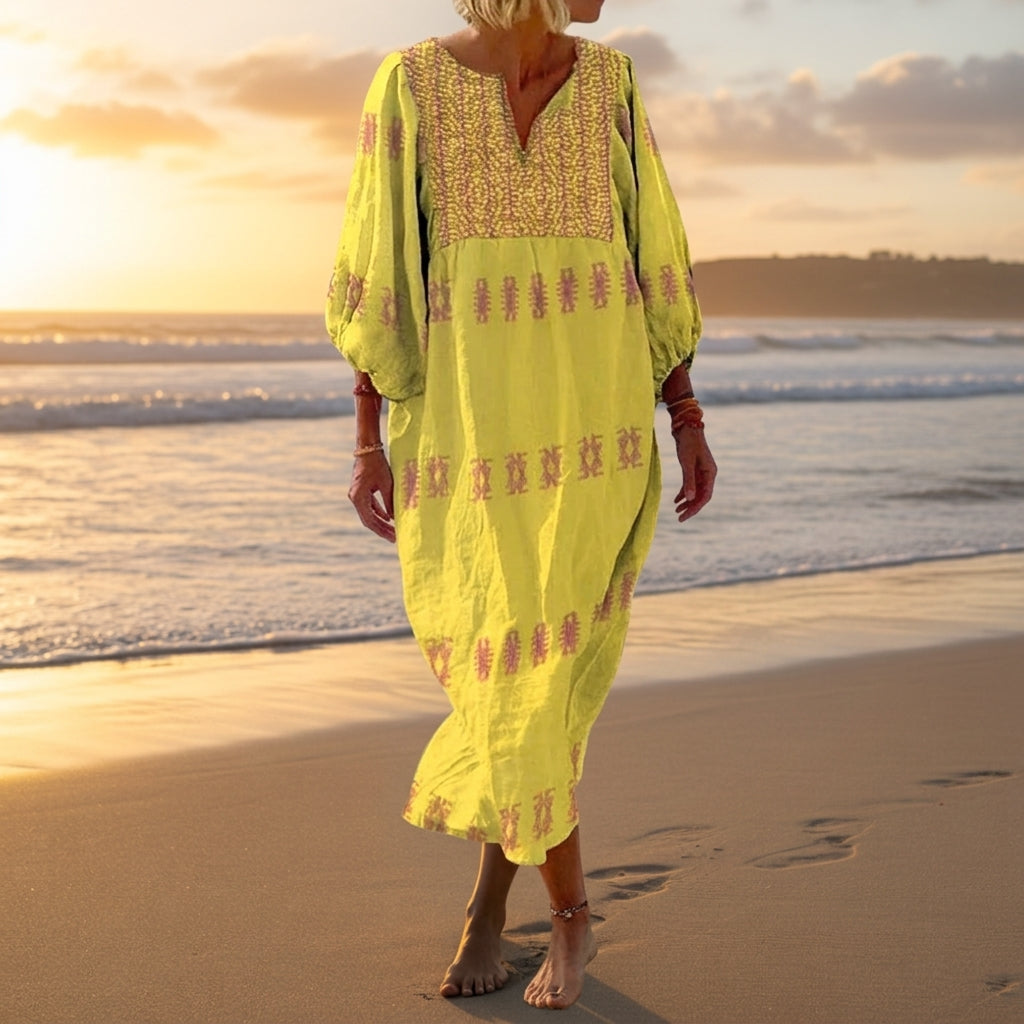 Serena Calloway | Green Boho Maxi Dress For Women