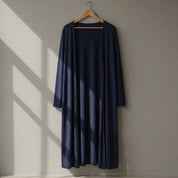 Lily Adams | Long Open-Front Cardigan in Navy Blue For Women
