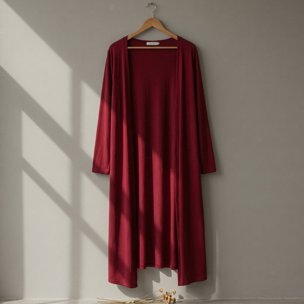 Lily Adams | Long Open-Front Cardigan in Navy Blue For Women