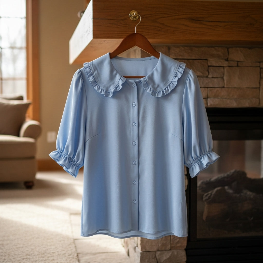 Eleanore Whitvale | Peter Pan Ruffle Collar Blouse For Women