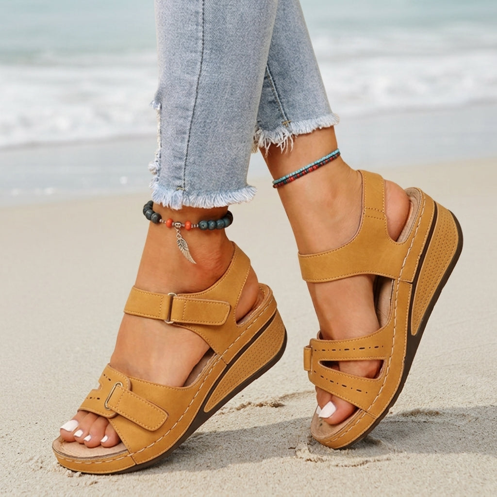Daniela Rosecroft | Adjustable Orthopedic Wedge Sandals For Women