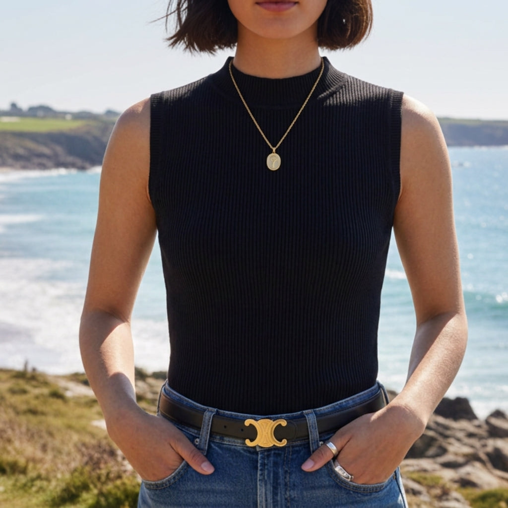 Aurelie Vanthorpe | Ribbed Sleeveless Tank Top For Women
