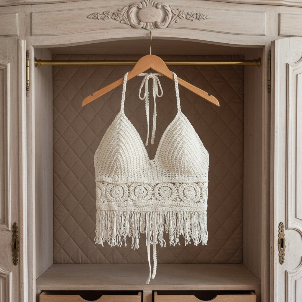 Sylvana Reinholt | Crochet Halter Crop Top For Women