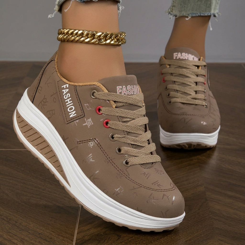 Camille Reston | Black Platform Sneakers For Women