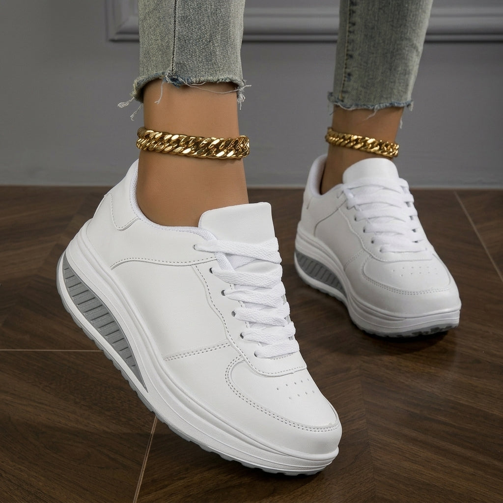 Camille Reston | Black Platform Sneakers For Women