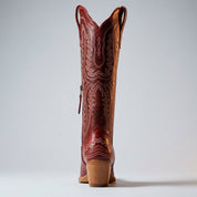 Brooklyn Adams | Knee-High Western Cowboy Boots in Tan