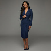 Corinne Whitmore | Double-Breasted Blazer Midi Dress For Women