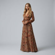 Elara Castelmont | Granada Embroidered Maxi Dress For Women