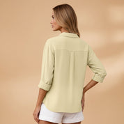 Margaux Delrieu | Lecce Linen Button-Up Shirt For Women