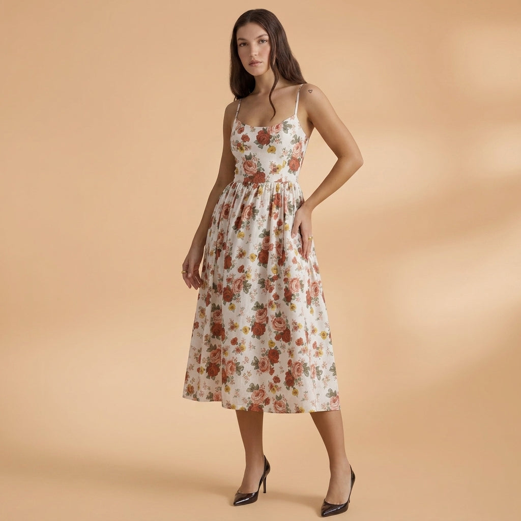 Isabelle Sorrento | Floral Midi Dress For Women