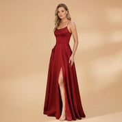 Seraphina Elwood | Satin Maxi Evening Gown For Women