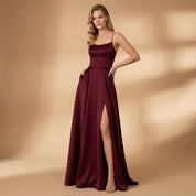 Seraphina Elwood | Satin Maxi Evening Gown For Women