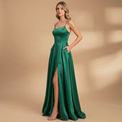 Seraphina Elwood | Satin Maxi Evening Gown For Women