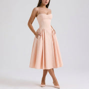 Elise Davenport | Corset Midi Dress For Women