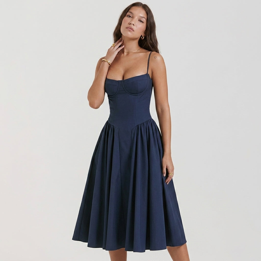 Elise Davenport | Corset Midi Dress For Women