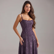 Eliana Corvette | Corset Floral Maxi Dress For Women