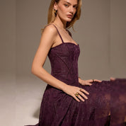 Eliana Corvette | Corset Floral Maxi Dress For Women