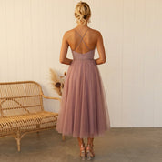 Isabeau Rosemont | Corset Tulle Midi Dress For Women