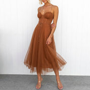 Isabeau Rosemont | Corset Tulle Midi Dress For Women
