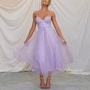 Isabeau Rosemont | Corset Tulle Midi Dress For Women