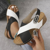 Vivienne Portofino | Color Block Wedge Sandals For Women