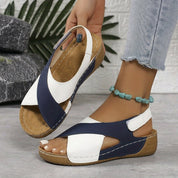 Vivienne Portofino | Color Block Wedge Sandals For Women