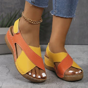 Vivienne Portofino | Color Block Wedge Sandals For Women