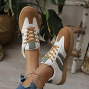 Taylor Wright | White & Red Striped Fashion Sneakers For Women