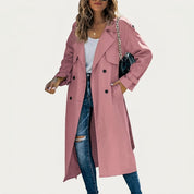 Alexandra Fonterre | Classic Double-Breasted Trench Coat For Women