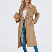 Alexandra Fonterre | Classic Double-Breasted Trench Coat For Women