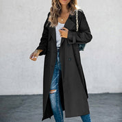 Alexandra Fonterre | Classic Double-Breasted Trench Coat For Women