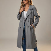 Alexandra Fonterre | Classic Double-Breasted Trench Coat For Women
