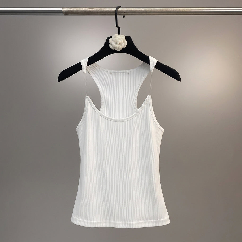 Lucille Davenport | Ribbed Racerback Tank Top For Women