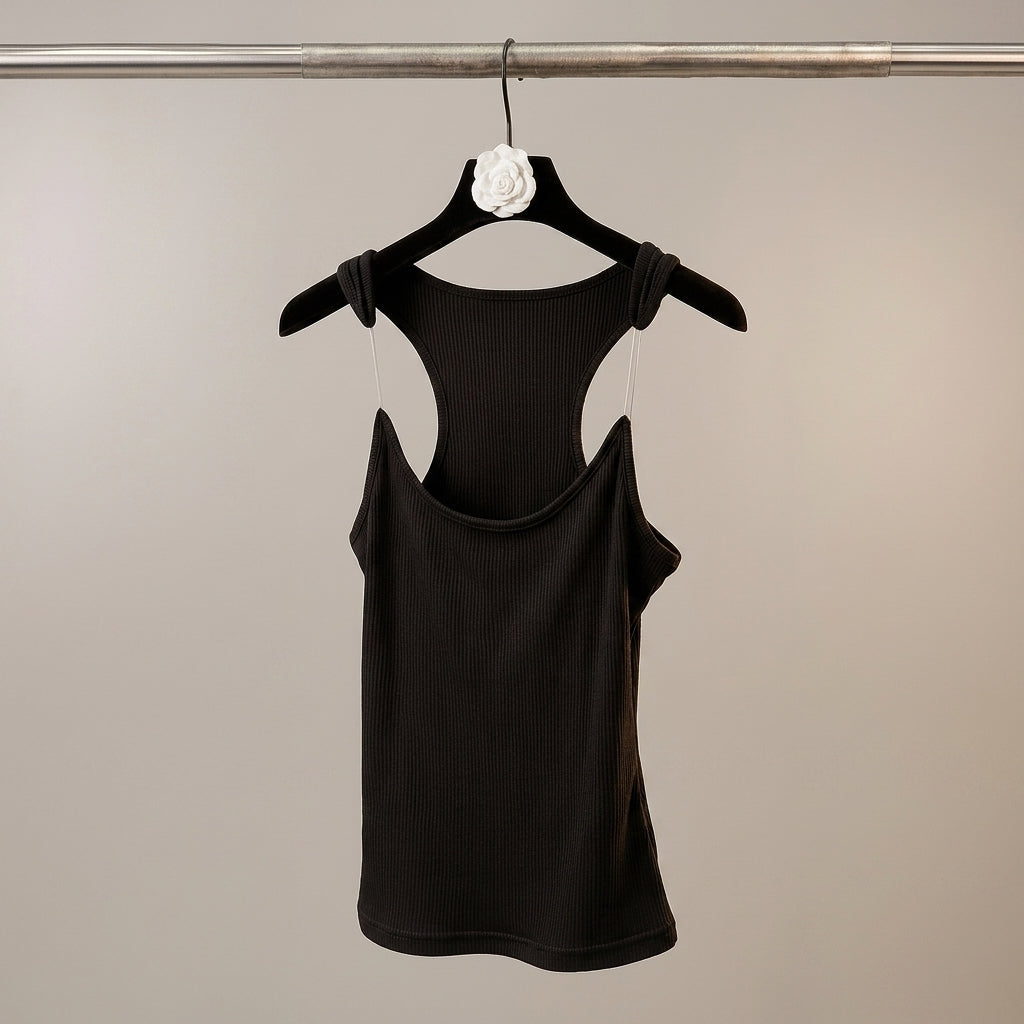Lucille Davenport | Ribbed Racerback Tank Top For Women