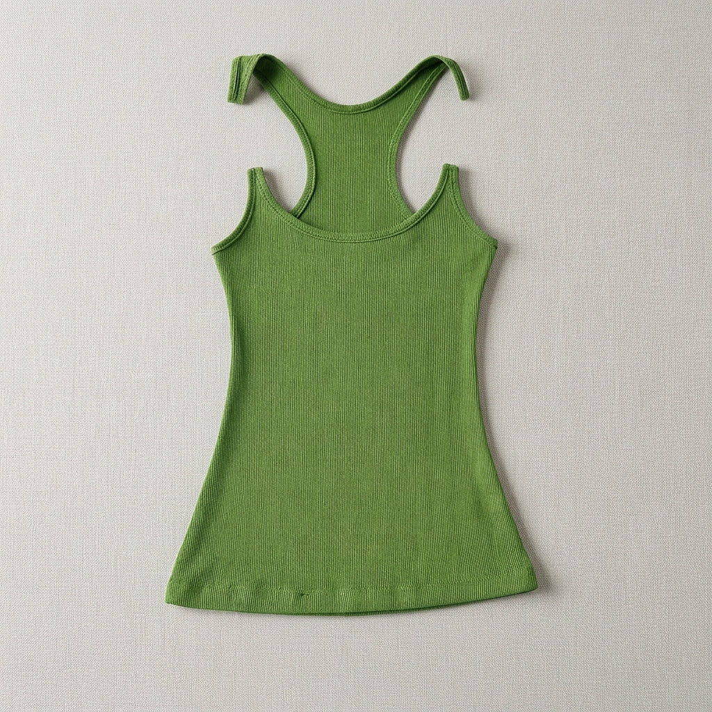 Lucille Davenport | Ribbed Racerback Tank Top For Women