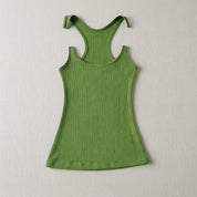 Lucille Davenport | Ribbed Racerback Tank Top For Women