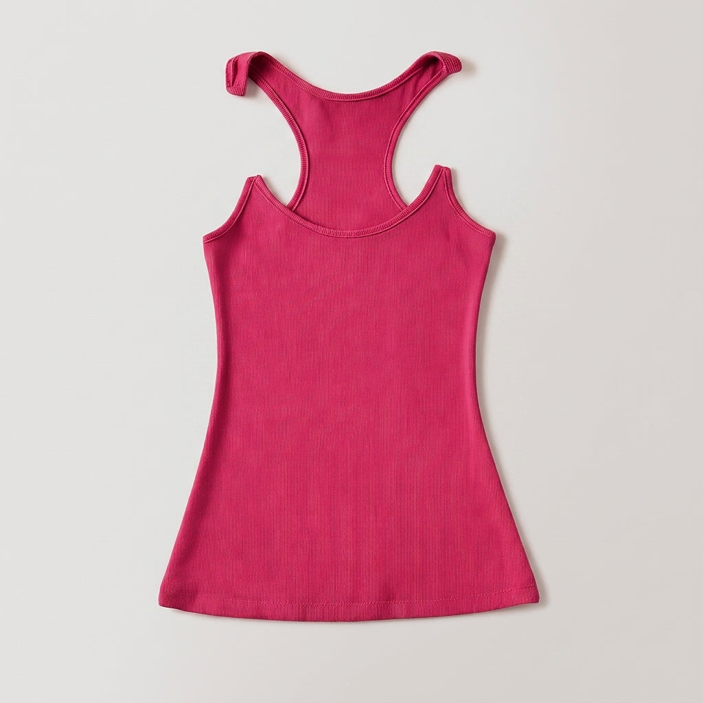 Lucille Davenport | Ribbed Racerback Tank Top For Women