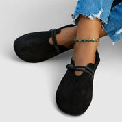 Céleste Normandin | Suede Rope-Detail Loafers For Women
