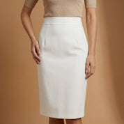 Elaine Vermonde | High Waist Pencil Midi Skirt For Women