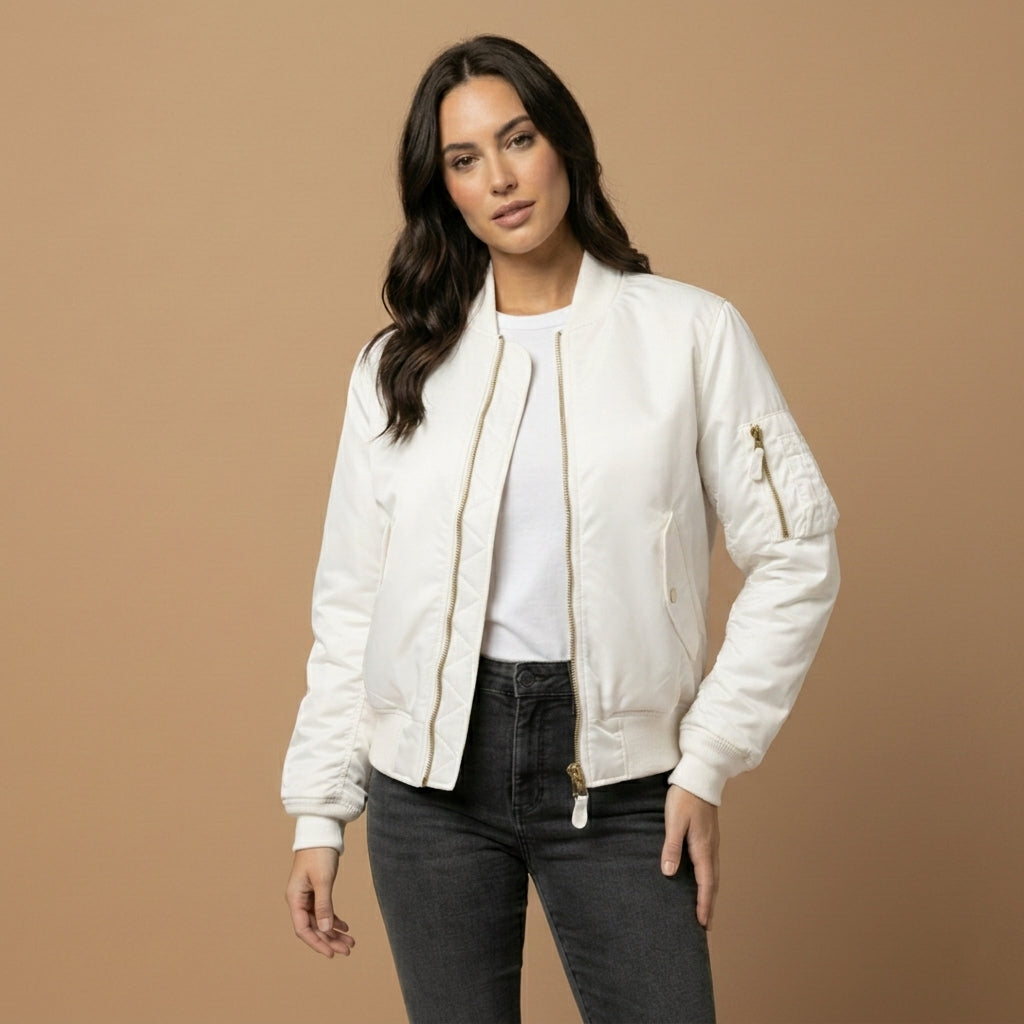 Harriet Wycliffe | Olive Green Bomber Jacket For Women