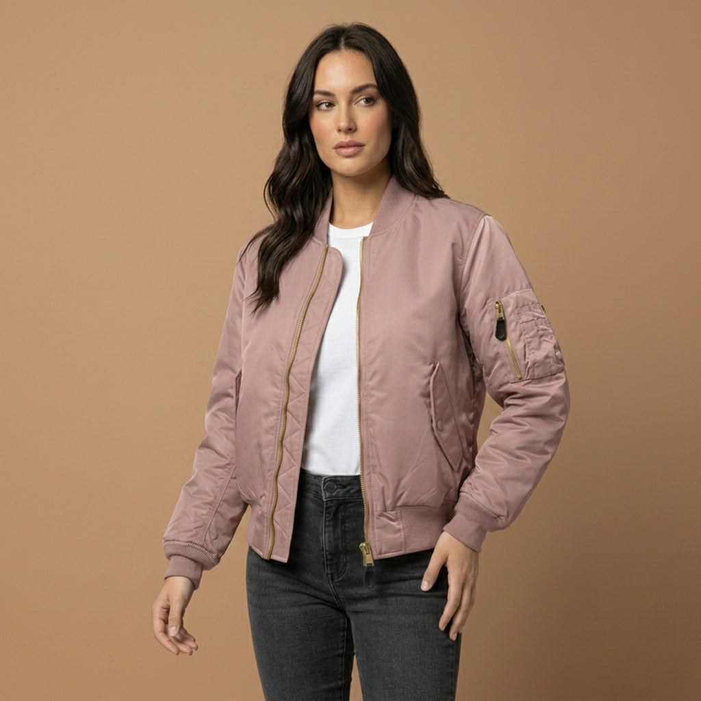 Harriet Wycliffe | Olive Green Bomber Jacket For Women