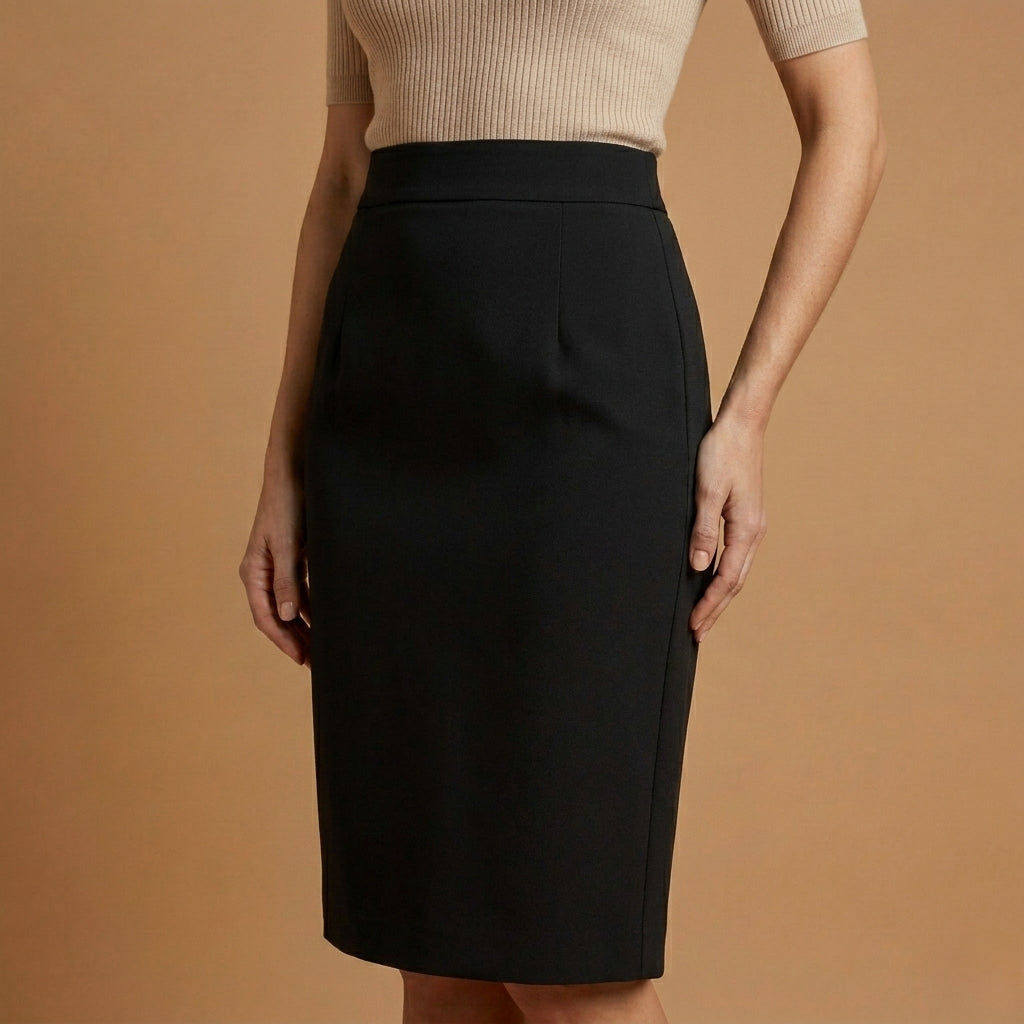 Elaine Vermonde | High Waist Pencil Midi Skirt For Women