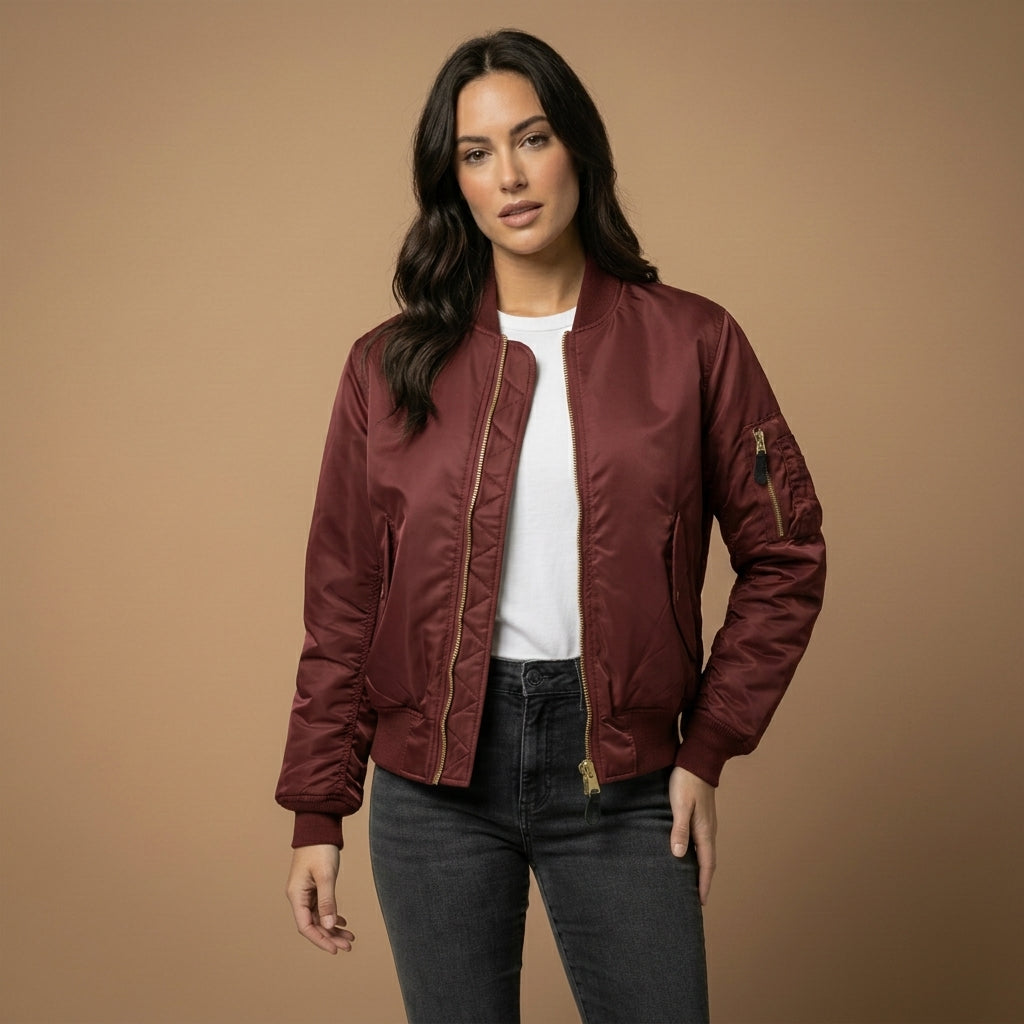 Harriet Wycliffe | Olive Green Bomber Jacket For Women