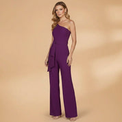 Liliane Vosmont | One-Shoulder Wide-Leg Jumpsuit For Women